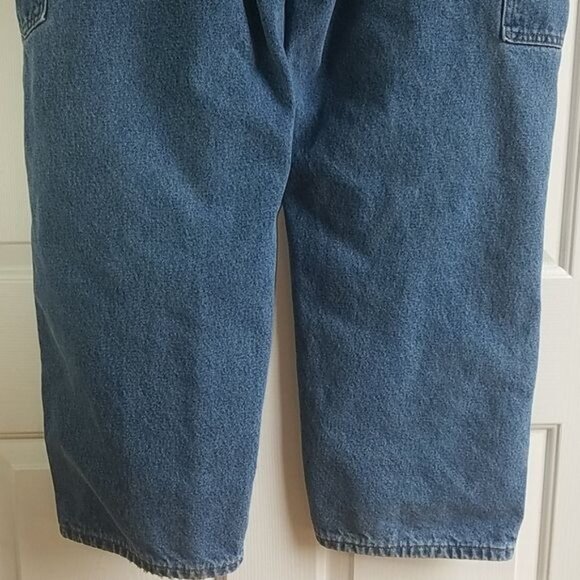 Carhartt Dungaree Fit Jeans Flannel Lined Denim Straight Leg Cargo Men's 42 x 30 - Picture 8 of 13